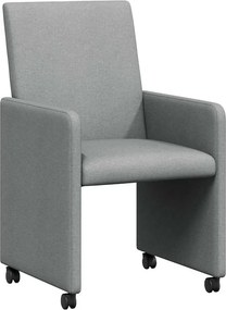 vidaXL Kerekes Étkező Székek 2 pcs Világosszürke 57 x 66 x 94 cm