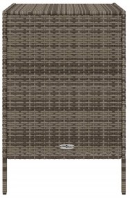 szürke polyrattan kerti tárolószekrény 55 x 59 x 80 cm