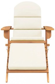 tömör akácfa kerti adirondack szék lábtartóval