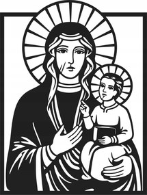 Áttört Falikép 36x47 Szűz Mária