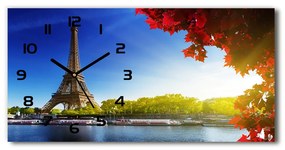 Négyszögletes üvegóra vízszintesen Párizsi eiffel-torony pl_zsp_60x30_f_44409283