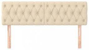 2 db krémszínű szövet fejtámla 72 x 7 x 78/88 cm
