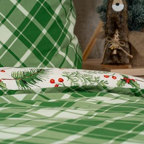 4Home Scotch green pamut ágyneműhuzat, 140 x 220 cm, 70 x90 cm, 140 x 220 cm, 70 x 90 cm