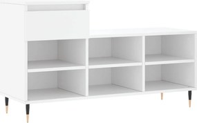 vidaXL fehér szerelt fa cipősszekrény 102x36x60 cm