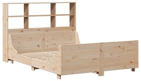 tömör fa könyvespolcos ágy matrac nélkül 135 x 190 cm