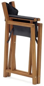 Fekete-natúr színű tömörfa kerti szék Thianna – Kave Home