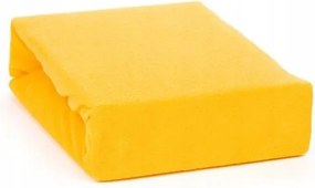 Gumi Nélküli Frottír Lepedő Sárga 200x220