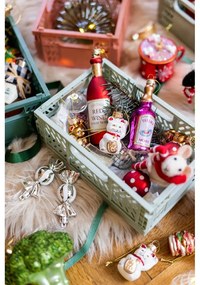 Üveg kézzel készített karácsonyfadísz készlet 4 db-os 9,5 cm Tequila – Sass &amp; Belle