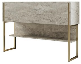 Luxe Travertine and Gold komód