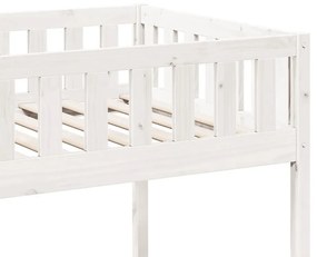 fehér tömör fenyőfa gyerekágy matrac nélkül 75 x 190 cm