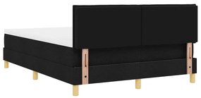 vidaXL Boxspring ágy matraccal Fekete 160x200 cm Szövet