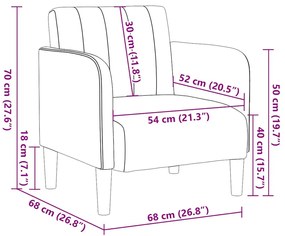 rózsaszín bársony kanapészék karfás szék 54 cm