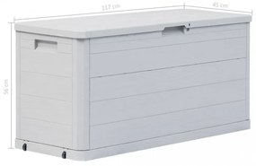 világosszürke kerti tárolóláda 280 L