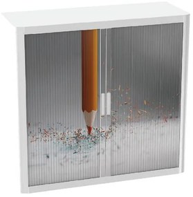 Paperflow  Fém iratszekrény, rolós, 104 x 110 x 41,5 cm, fa%