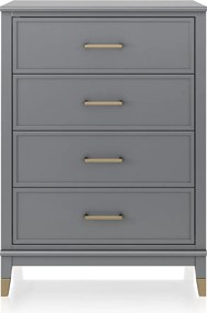 Westerleigh szürke komód, 75 x 106 cm - CosmoLiving by Cosmopolitan