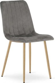 Szürke bársonyszék LAVA PEWTER GREY