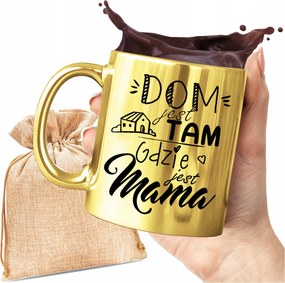 Arany Bögre Nyomott Mintával Otthon Van Ahol Anya Van Ajándék Anya Print