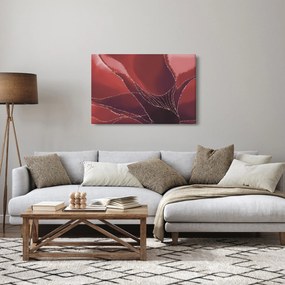Kép - Piros absztrakt virág N⁰2 (90x60 cm)