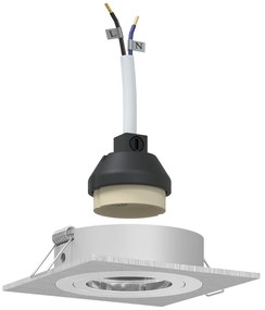 Beépített spotlámpák 6 db Négyzet alakú GU10 Ezüst 91x91 mm