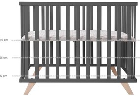 Sötétszürke bükkfa járóka 75x100 cm Lil Planet – Roba