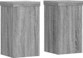 vidaXL 2 db szürke sonoma szerelt fa növénytartó állvány 10x10x18 cm