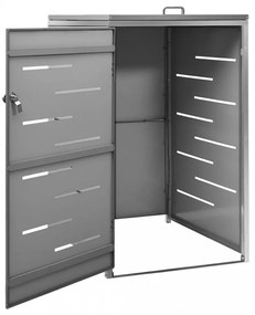 acél tároló gurítható szemeteskukához 69 x 77,5 x 112,5 cm