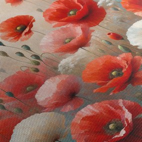 Kép - Pipacsok festménye (órával) (90x30 cm)