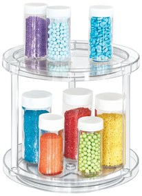 Kerek, forgatható, kétszintes talapzat az iDesign The Home Edit dobozokhoz, ⌀ 24,1 cm