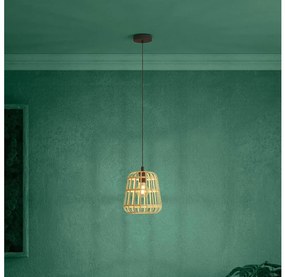 Eglo 390152 - Csillár zsinóron MONTEZUELO 1xE27/40W/230V átm. 24 cm bambusz