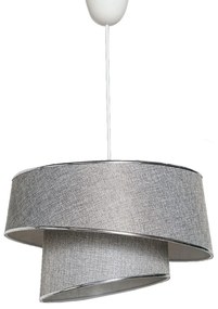 Csillár zsinóron BARETTE 1xE27/60W/230V ezüst/fényes króm