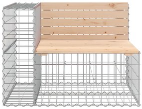 tömör fenyőfa gabion kerti pad 184x71x65,5 cm