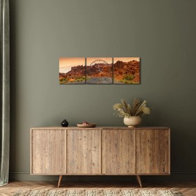 Út a hegyekben képe (órával) (90x30 cm)