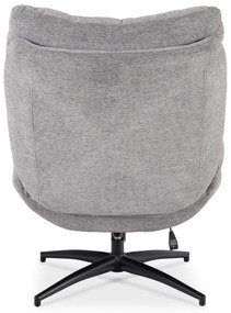 Fotel Wypoczynkowy Obrotowy FREMONT Z Podnóżkiem Szary