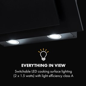 Athena 60, páraelszívó, 60 cm, 350 m³/ó, LED, fekete