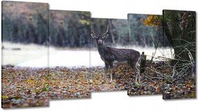 Vászonkép 150x80 Szarvas az erdőben Erdő