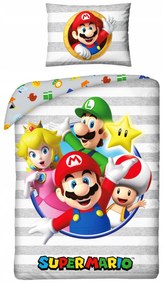 EMI Super Mario gyermek ágyneműhuzat 70x90 + 140x200 cm