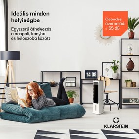 Klarstein Skytower 360° Smart, léghűtő, 60 W, 450 m³/ó, 6 liter, hordozható