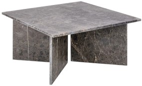 Vega dohányzóasztal, 90x90cm, sötét barna, márvány