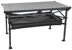 Antracit színű összecsukható kempingasztal 118x70 cm