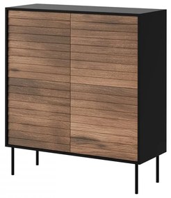 Szekrény Hermano 100 4D (fekete + warnia dió) . 1105929