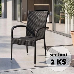 PARIS Kerti rattan szék szett - 2 db