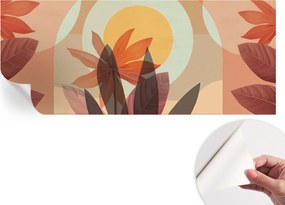 Öntapadós tapéta 3D fali furnér Virágos absztrakt 250x104 cm