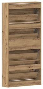 Cipőszekrény Kézműves tölgy Szerelt fa 80 x 21 x 163.5 cm Tartós
