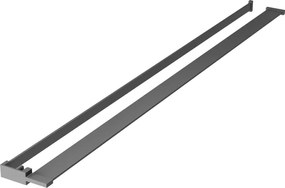 Mexen polc zuhanyfalhoz törölközőtartó rúddal, pisztolyszürke - 800-02-95