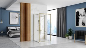 Falra szerelhető zuhanykabin REA Rapid Slide Brush Gold