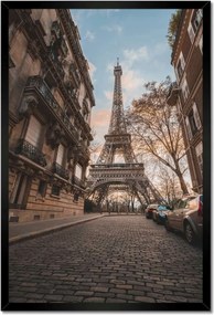 Poszterek keretben 40x60 Eiffel-torony Párizs utca