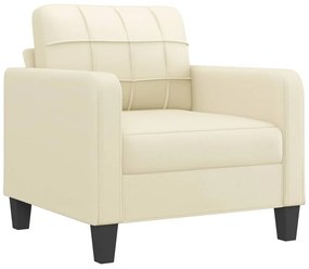 vidaXL krémszínű műbőr kanapéfotel 60 cm