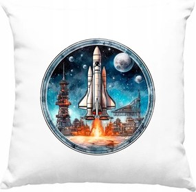 Űrrakéta párna kozmosz bolygók fehér