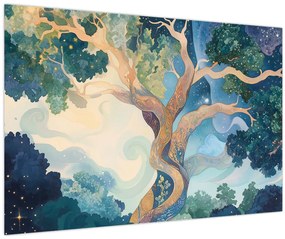 Kép – Kozmikus fa (90x60 cm)