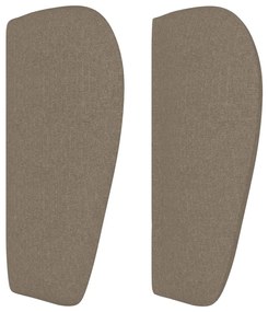 tópszínű szövet fejtámla szárnyakkal 93x23x78/88 cm